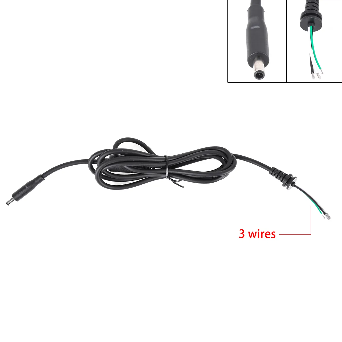 Picture of 130W DC Power Cable Male 4.5*3.0mm with LED For Dell 1.8m Wire DC Plug Cord
